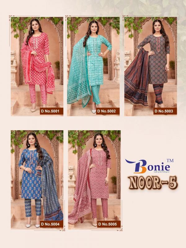 Bonie Noor 5 Cotton Kurti With Bottom Dupatta Collection